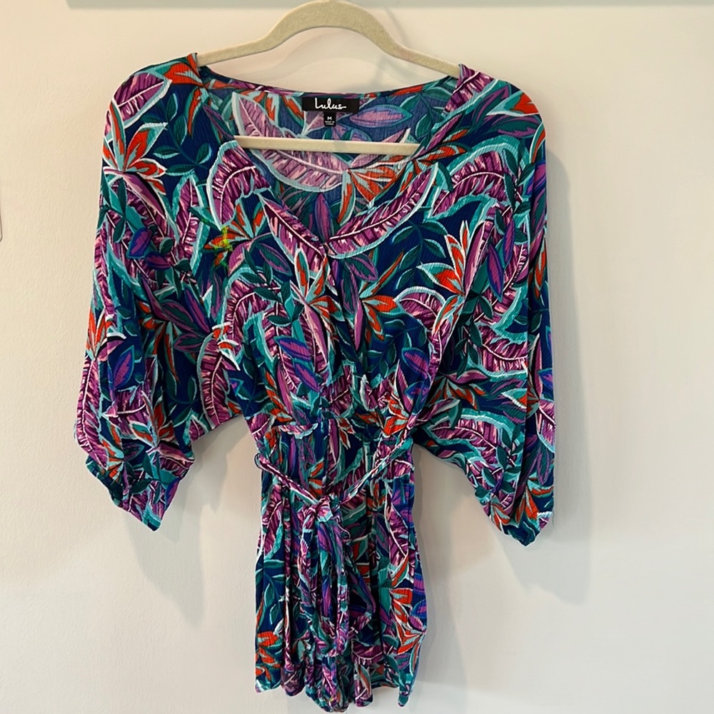 Lulu’s Hypnotize Purple print Romper